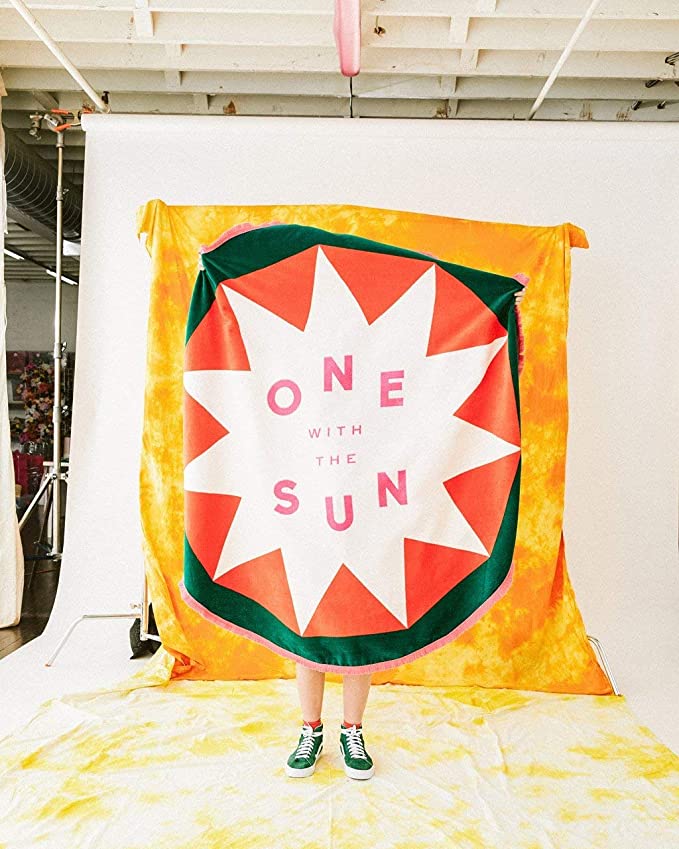 One with The Sun ban.do All Around Giant Circle Round Beach Towel, O –  Zestill