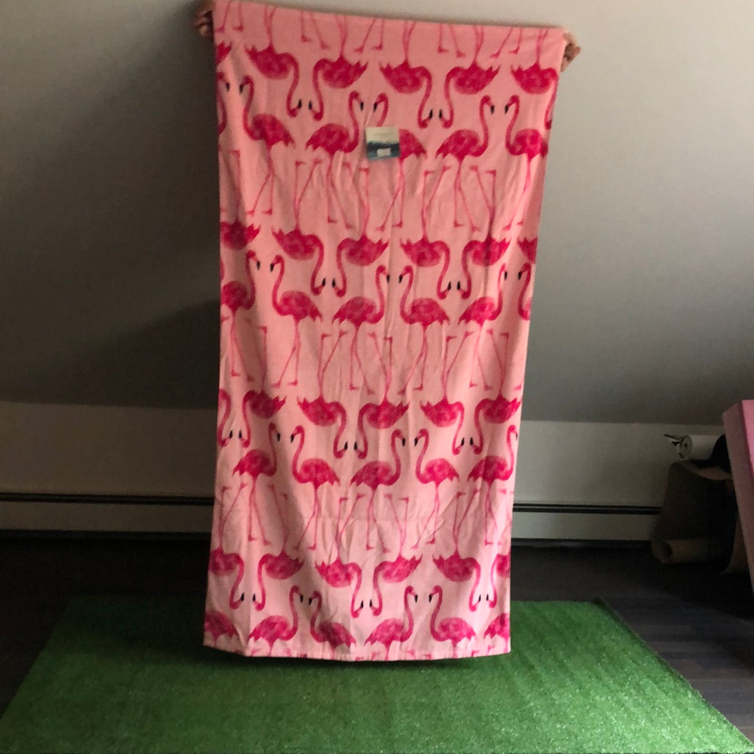Oversized Cynthia Rowley Pink Flamingo Beach Towel – Zestill